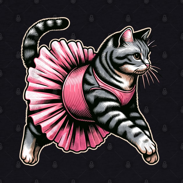 Cute Cat in Tutu Ballet Dancing Funny Ballet by KsuAnn